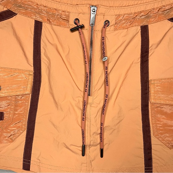Free People Moonbeam Cargo Skort Color Orange Size Large - Picture 9 of 11